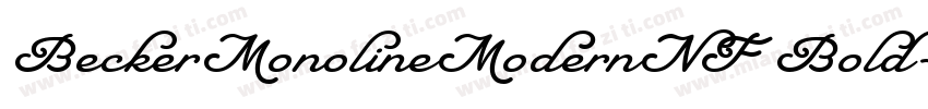 BeckerMonolineModernNF Bold字体转换